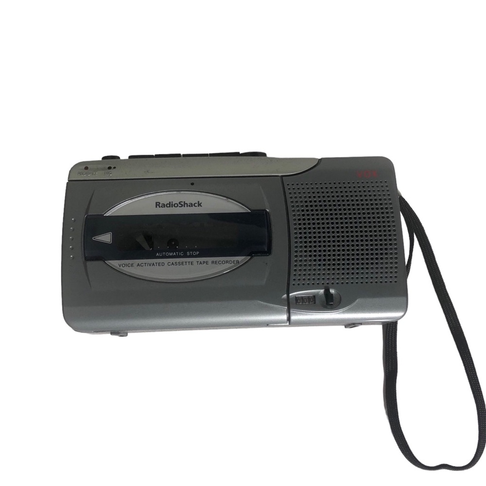 Radio Shack vintage voice activated desktop handheld voice tape recorder CTR-123